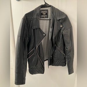 Black faux leather jacket